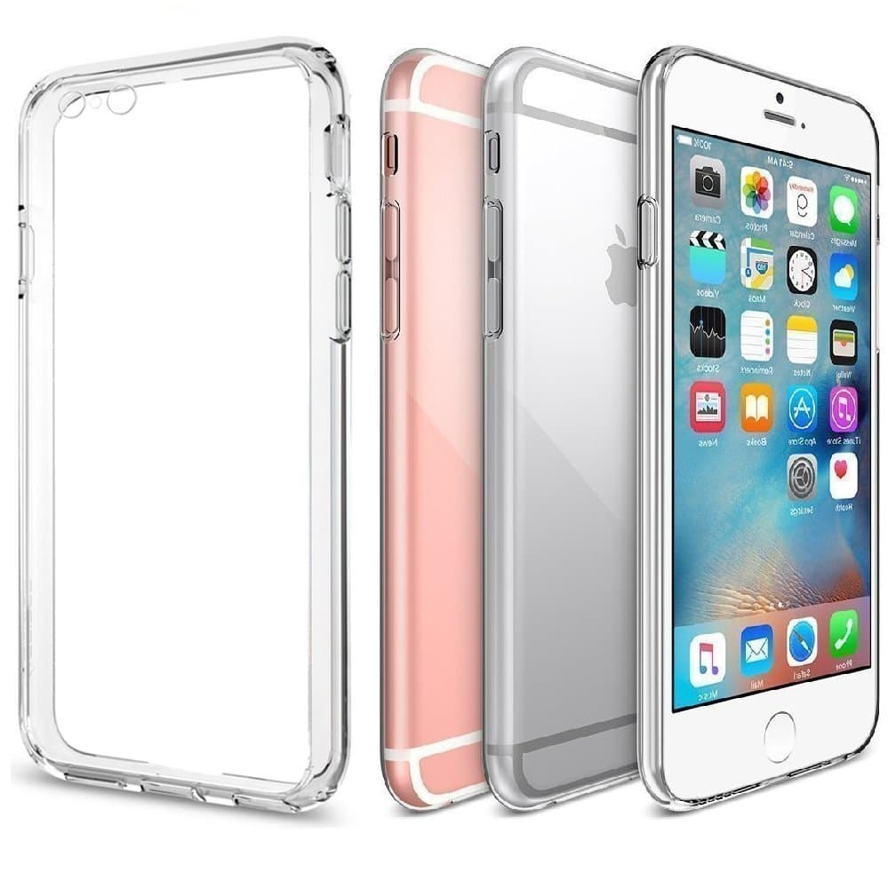iPhone 6 Plus/6S Plus Clear Case[5.5”],Ultra Slim[0.6mm] Lightweight-0.8g Transparent TPU Bumper Case-Dust Caps for Protection and Shock Absorption 100% Satisfaction