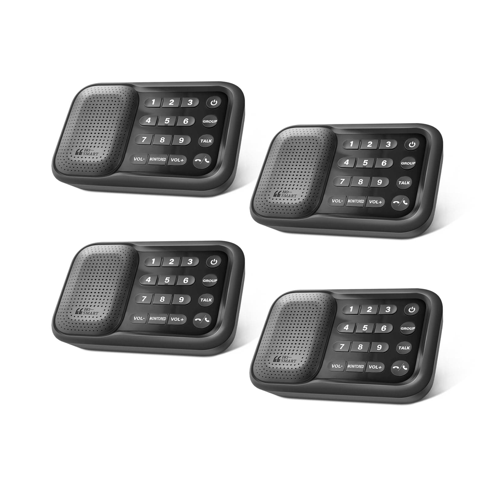 Intercoms Wireless for Home, 2024 Upgraded Full Duplex Wireless Intercom System for Home Use, Battery Powered Intercom 1600 Feet Range Portable Home Intercom for Business(4Packs)