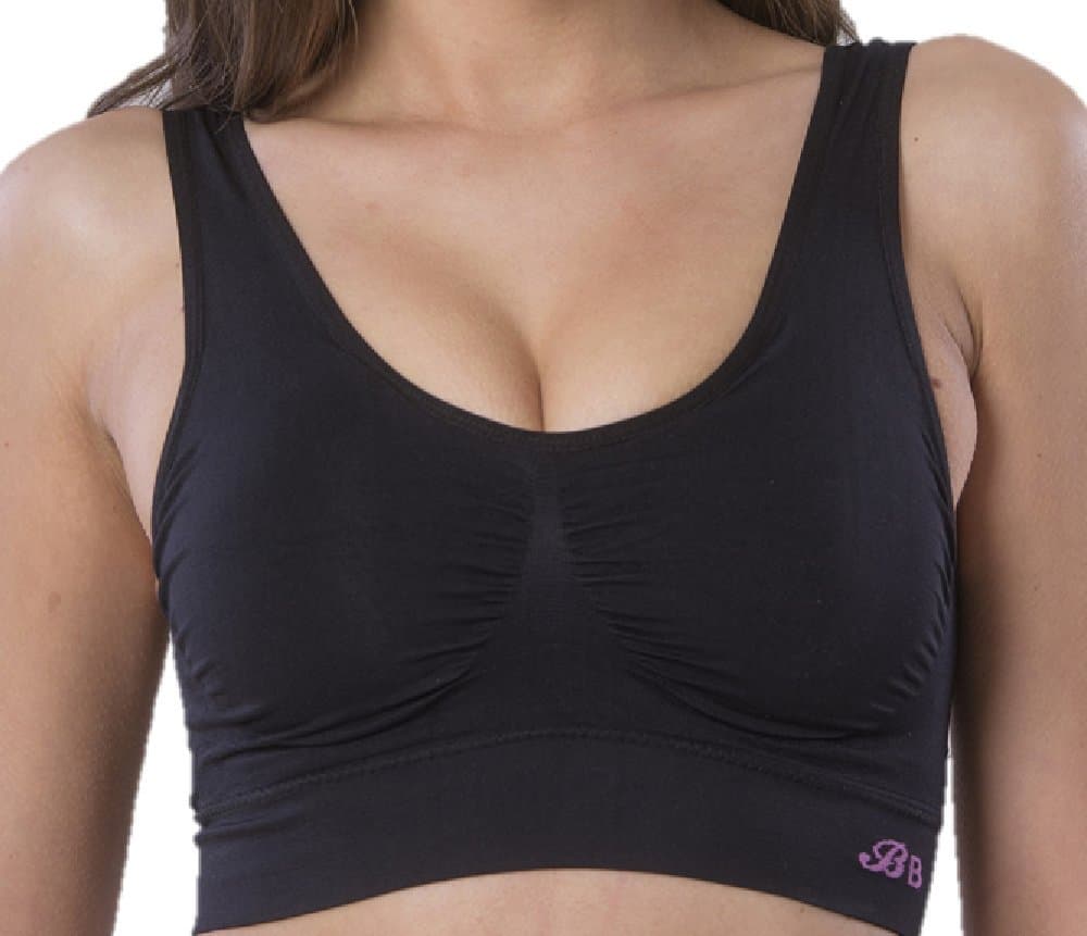 Bridget's Beauties Women's Basic Comfort Pull On Bra- Luxe Black (X Large (12))