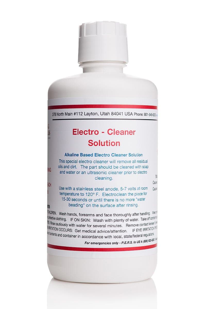 Gold Plating Services 32 oz/1 Liter - Electro - Cleaner Solution - Bath or Brush Electroplating Supplies