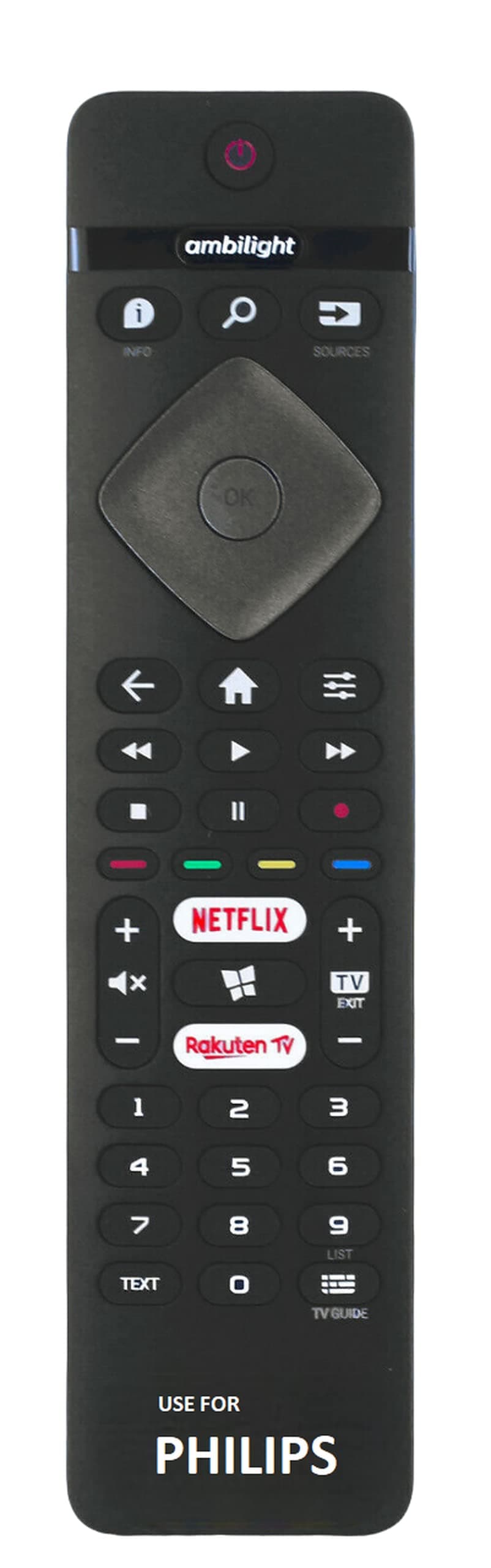 Replacement Remote Suitable for PHILIPS Smart LED TV With NETFLIX and Ambilight Button