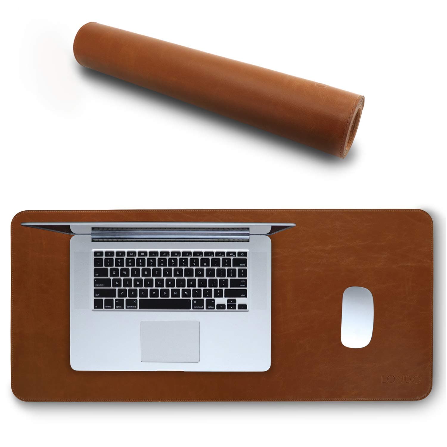Leather Mousepad - Extended Desk Mat - Smooth Surface & Non-Slip Base