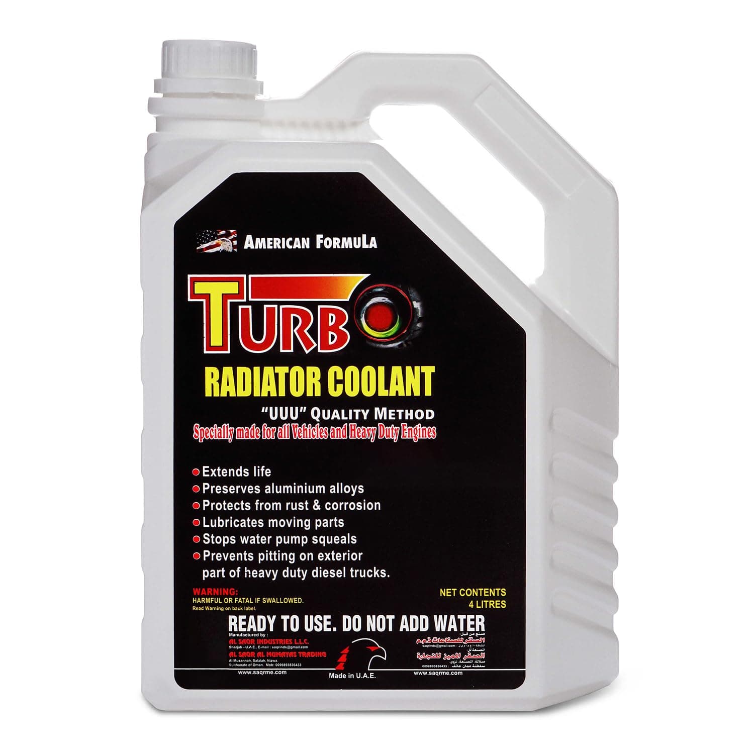 Radiator Coolant Red – High-Performance Engine Cooling Liquid | Advanced Heat Control | Anti-Corrosion Formula | Ready to Use | 4 Liters