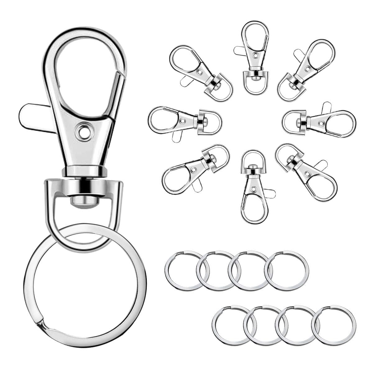 100 Pcs Keychain Hooks with Key Rings