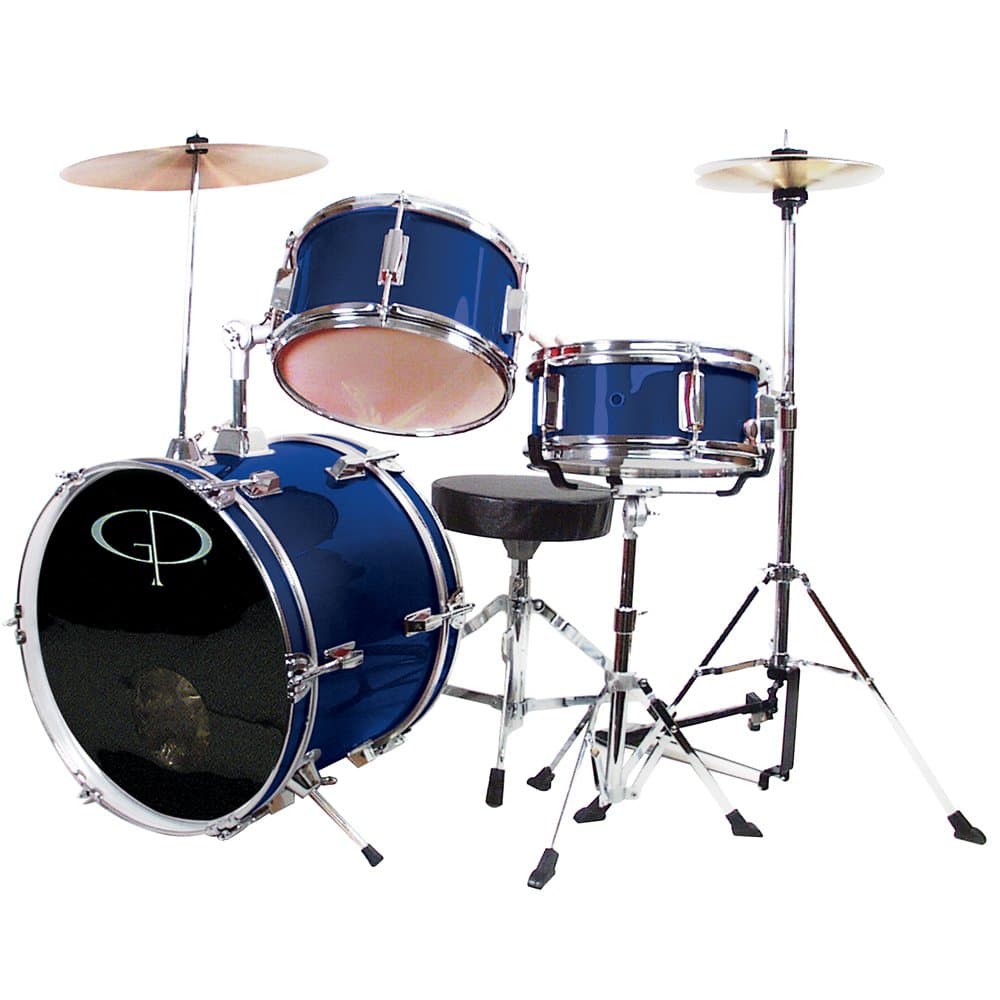 GP50BL Complete Junior Drum Set (Blue, 3-Piece Set)