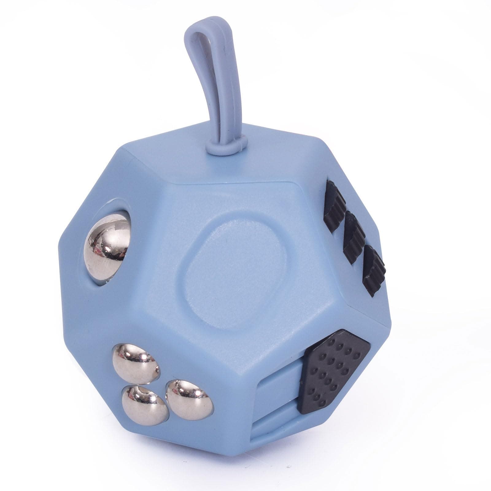 UOOEFUN Small Fidget Cube,12 Side Fidget Cube,Mini Fidget Toys Relief Stress and Anxiety Depression Anti for Kids Adults with ADD, ADHD, OCD, Autism (Grey)