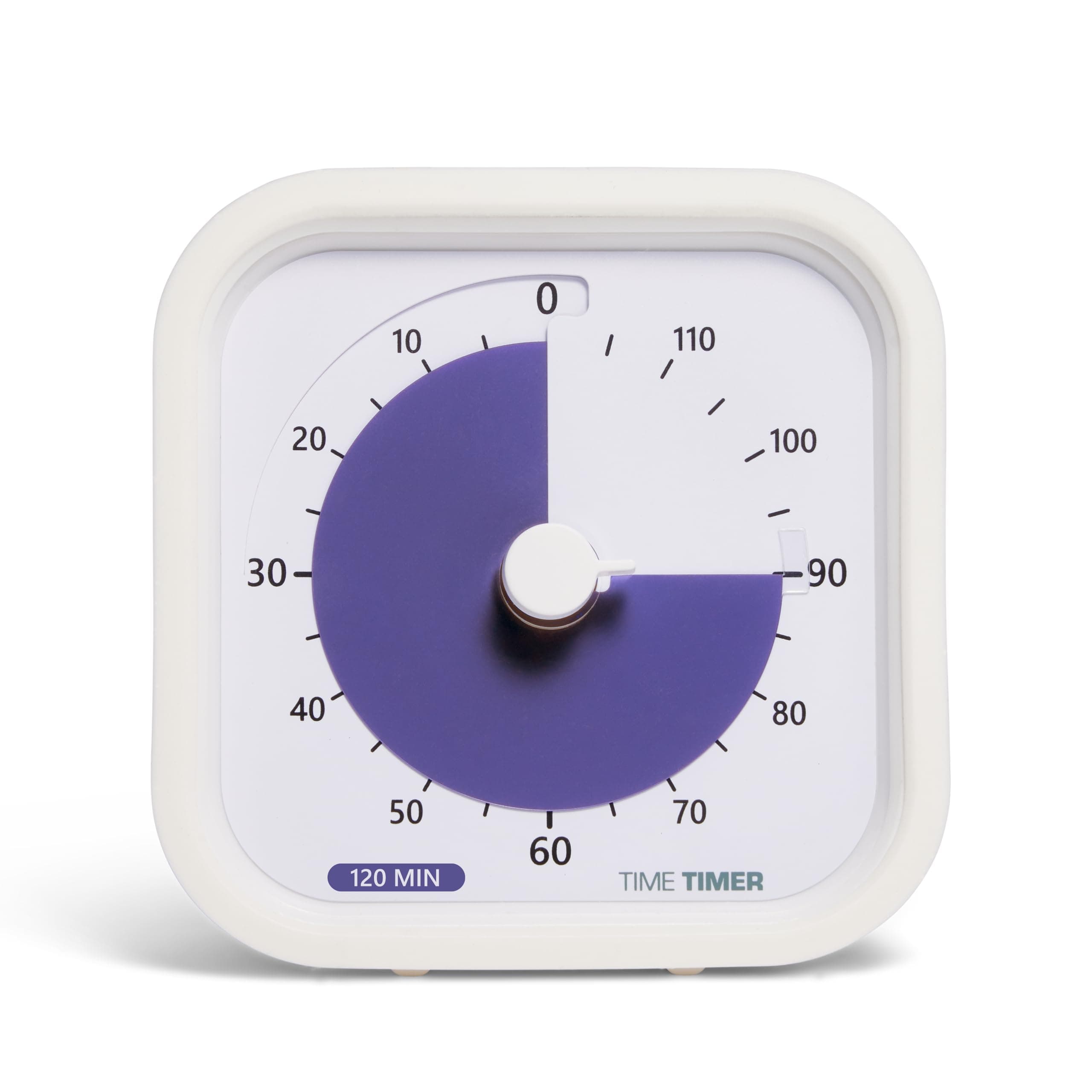 TIME TIMER Timer, Silicone, White, 9x5x9 cm