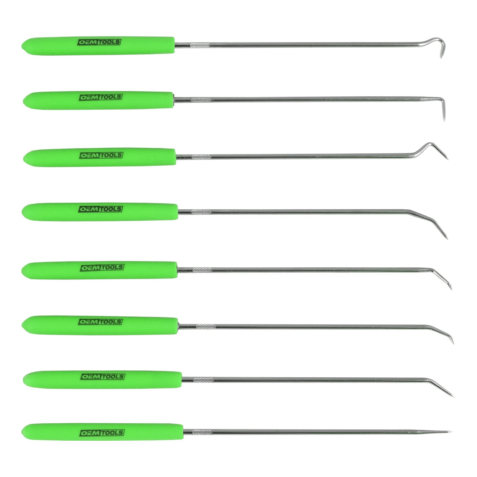 OEMTOOLS 26526 Hook and Pick Set- 8 Piece, Pick Set Mechanic, Hook Tool, Pick Tool, Mechanics Pick Set, Automotive Pick and Hook Set, Pick Tool Set
