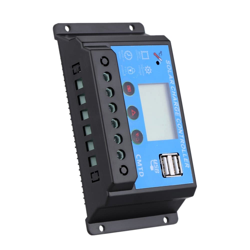 20A 12V/24V Solar Charge Controller with LCD Display Auto Regulator Timer Solar Panel Battery Lamp LED Lighting Overload Protection