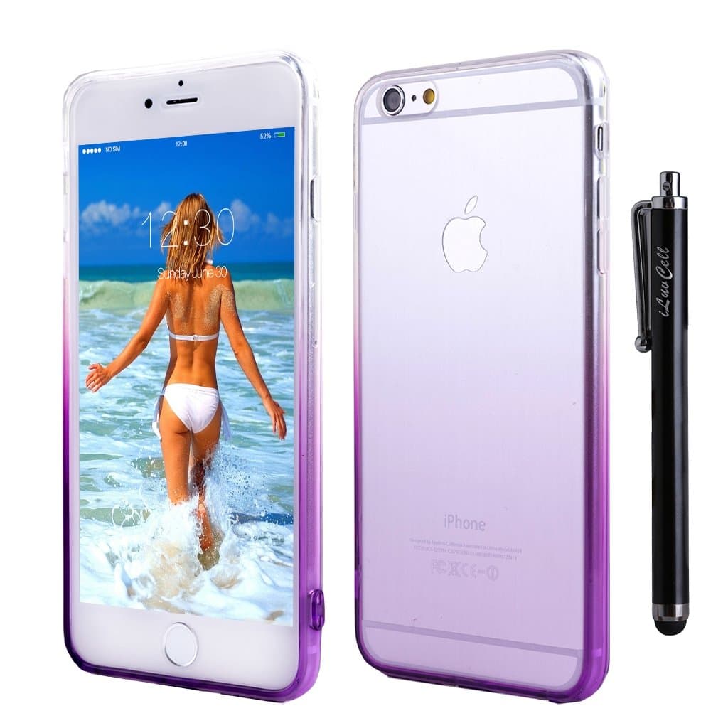 iPhone 6s Plus Case, iPhone 6 Plus Case, iLuvCell(TM) Beautifully Colored, Translucent and High Impact Protection Case for Apple iPhone 6s/6 Plus [5.5 inch] (Purple Clear)