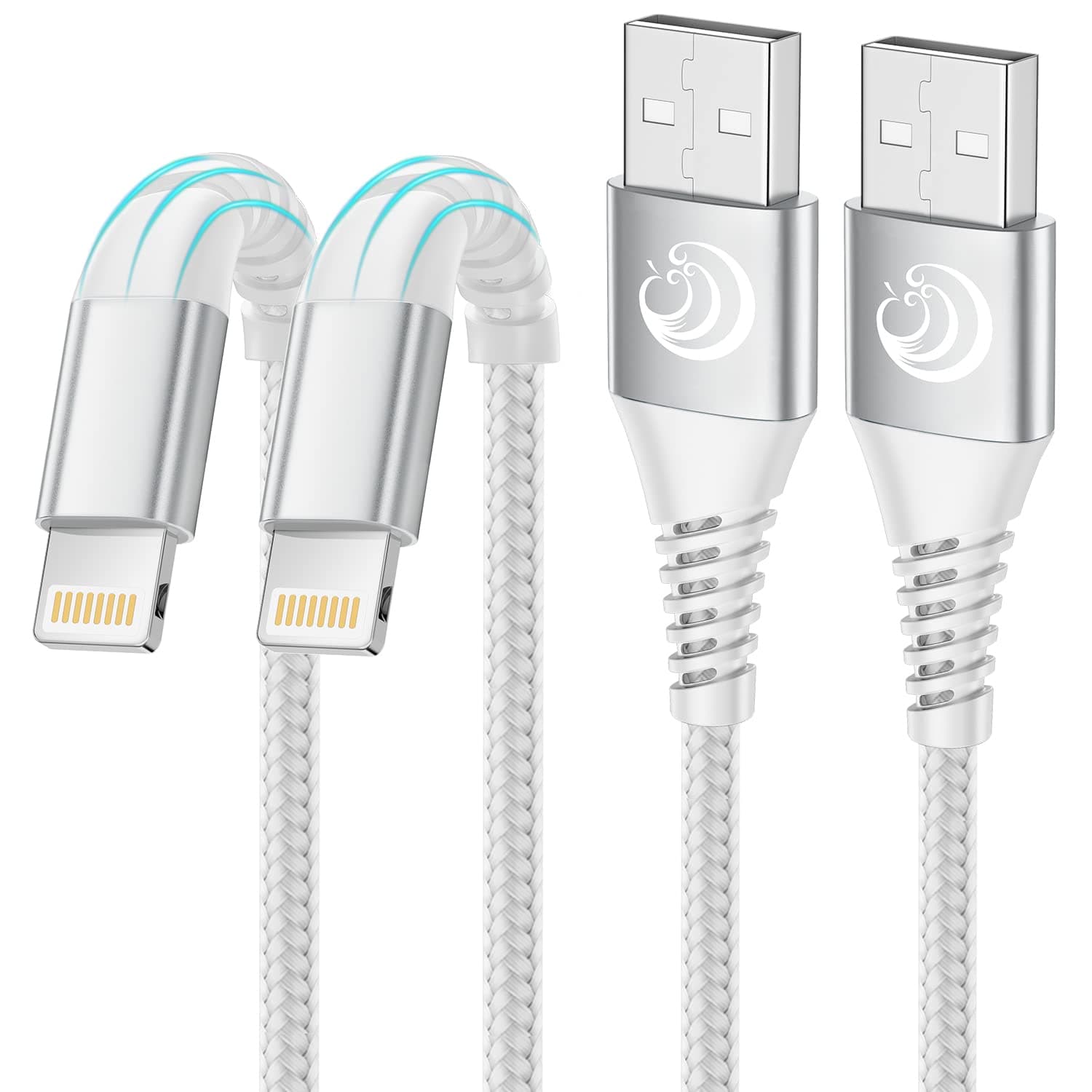 iPhone Charger Cable [1M+2M 2Pack] MFi Certified Lightning Cable Fast Charging Phone Cable Lead Nylon iPhone Charger Fast Charge USB Cable for iPhone 14 13 12 11 Pro Max XS Pro XR X 8 7 6 Plus SE2020