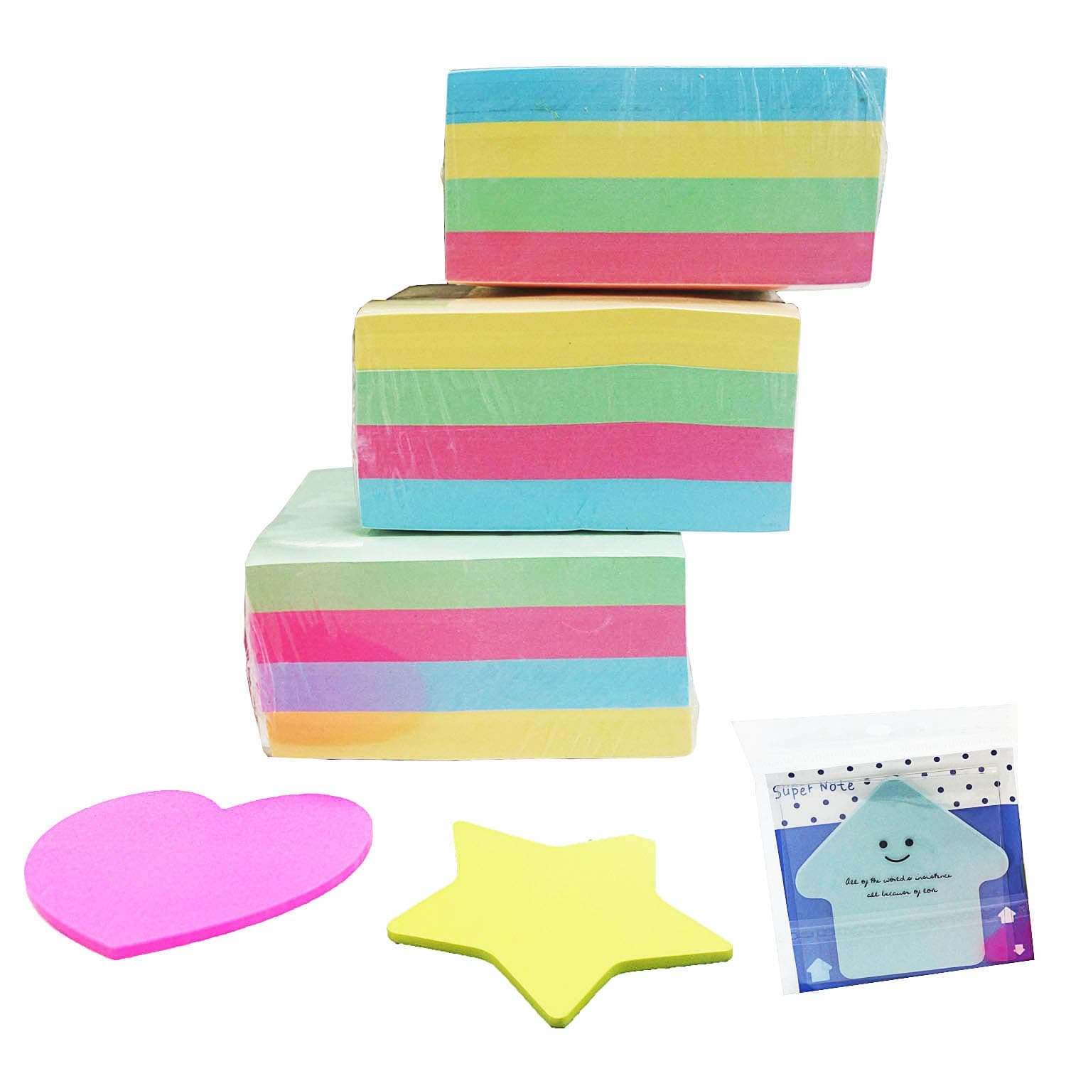 3x3 Sticky Notes Office Notepaper Convenient to Post Sticky Notes with 400 Pages Sticky Notes Home Note Warm Reminder (Four Color 2)