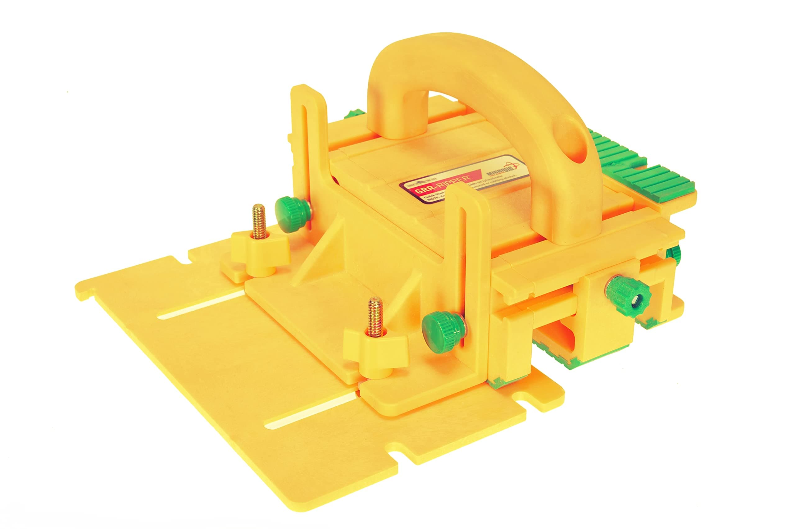 MICROJIG GRR-RIPPER GR-200 Advanced Adjustable Table Saw Pushblock, Yellow