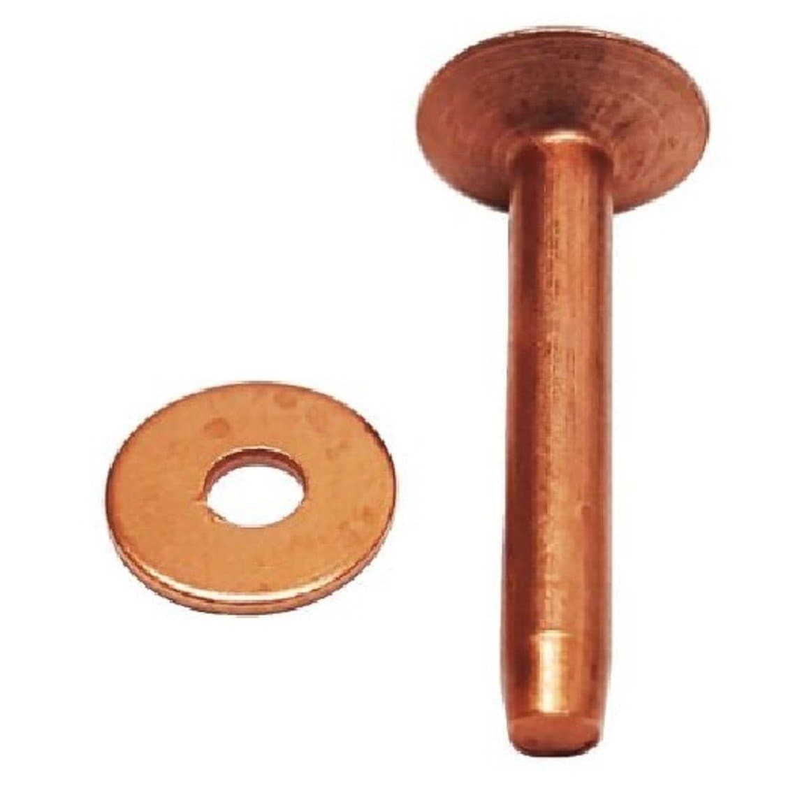 10 Pack Solid Copper Rivets W/Burrs 5/8"