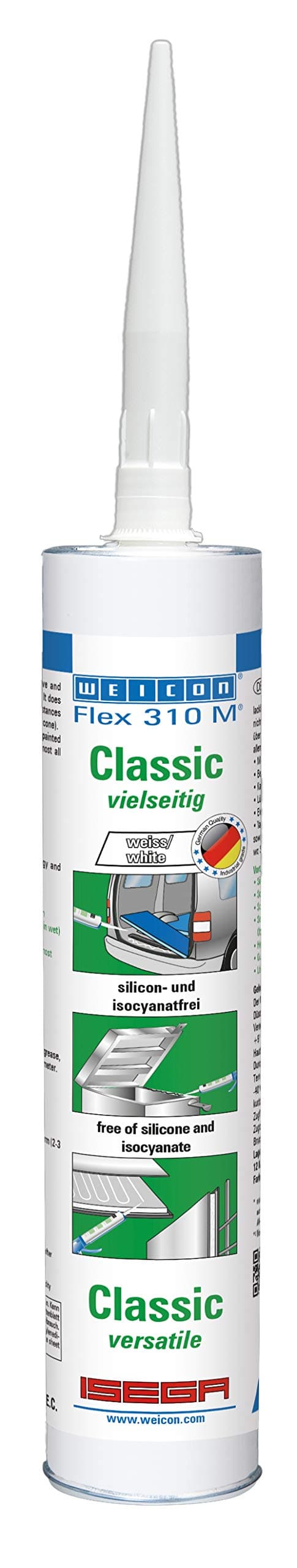WEICON Flex 310 M� Classic MS-Polymer 310 ml white elastic 1-component adhesive