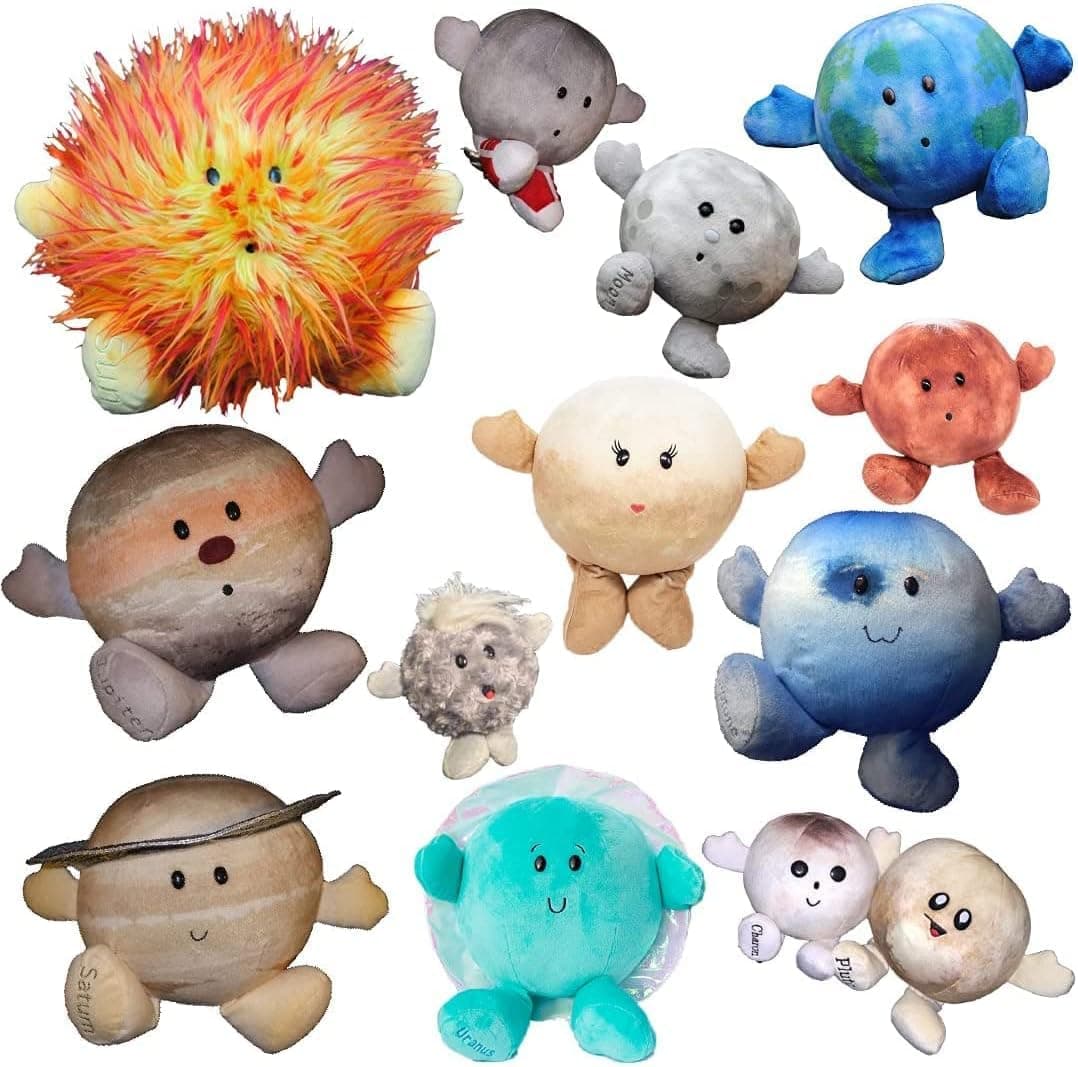 Celestial Buddies Plush Solar System Set 12 Piece Buddy Science Astronomy Space Educational Stuffed Planet Toys