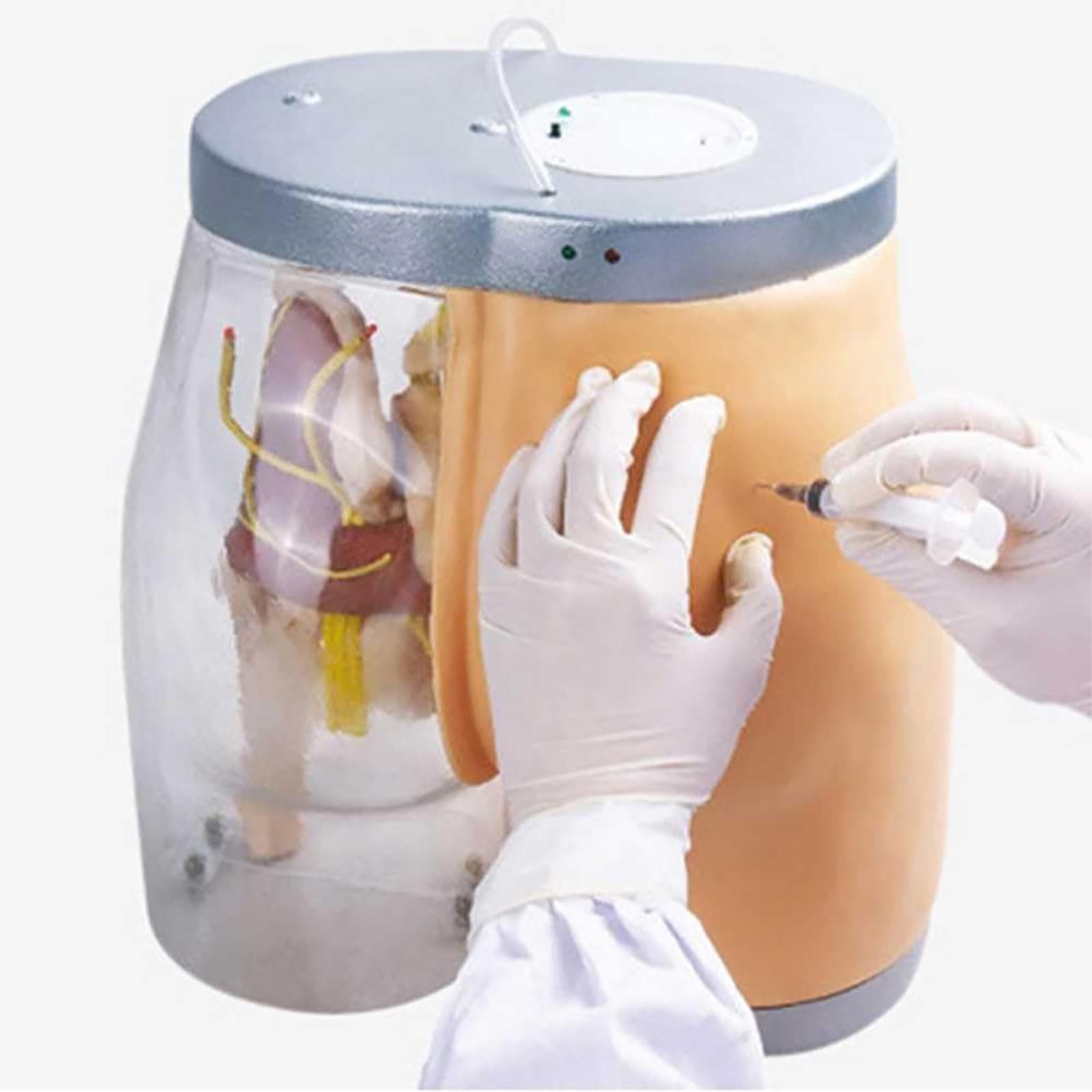 NGARY Hip Injection Training Simulator, Advanced Buttocks Intramuscular Injection Model Comparison Model with Observable Detection Warning System, Half-visible Design, for Nursing Practice