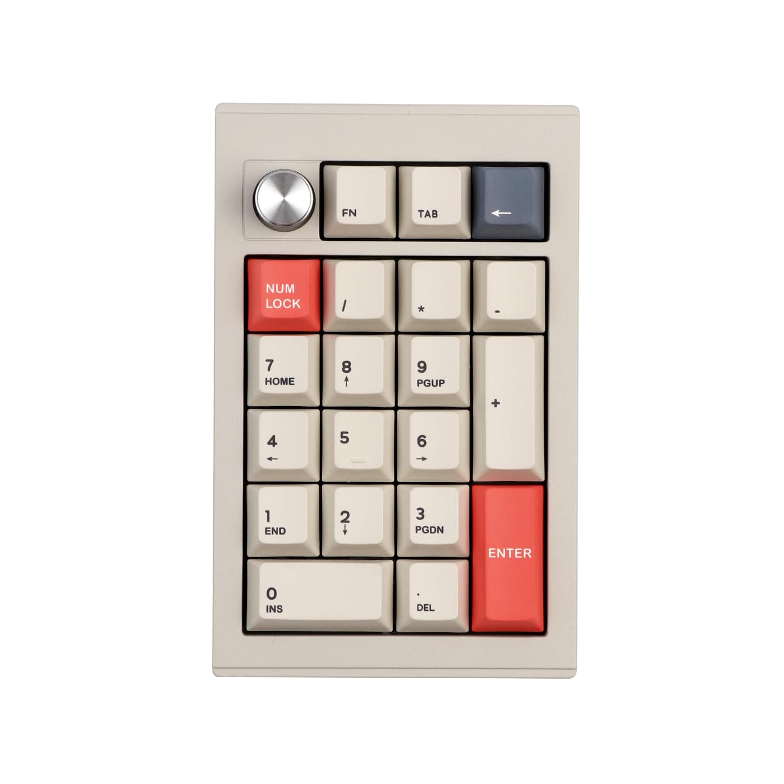 CIDOO V21 VIA Programmable Gasket Number Pad, Bluetooth 5.0/2.4ghz/Wired Hot Swappable Numeric Keypad with Aluminum Alloy Case, Rotary Knob, 1000mAh Battery, Poron Foam for E-sport Mac Win
