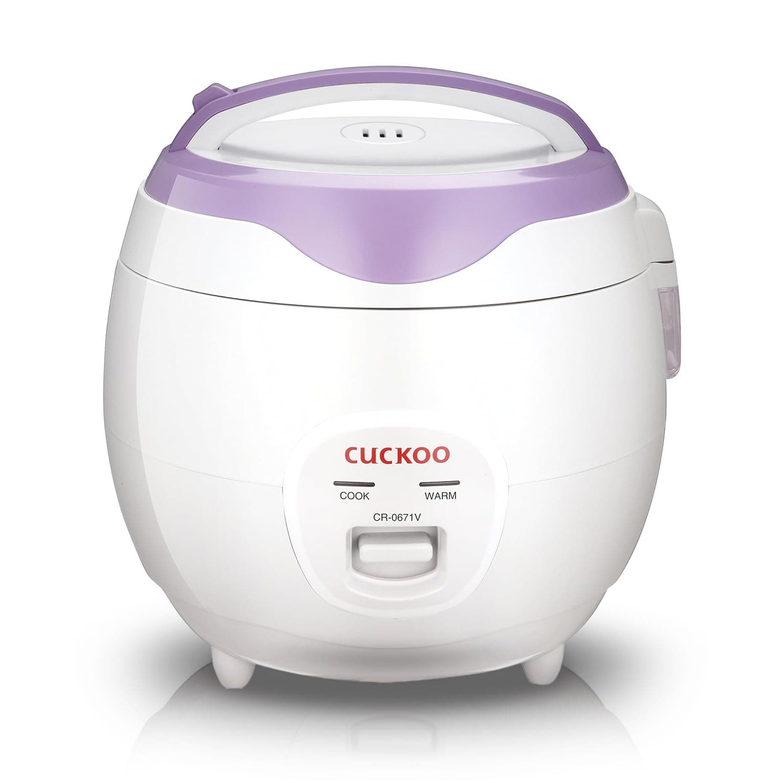 Basic Rice Cooker 6-Cup Uncooked / 12-Cup Cooked, Versatile Rice Maker with Non-Stick Inner Pot, Easy to Use, Auto Keep Warm, White/Purple (CR-0671V)