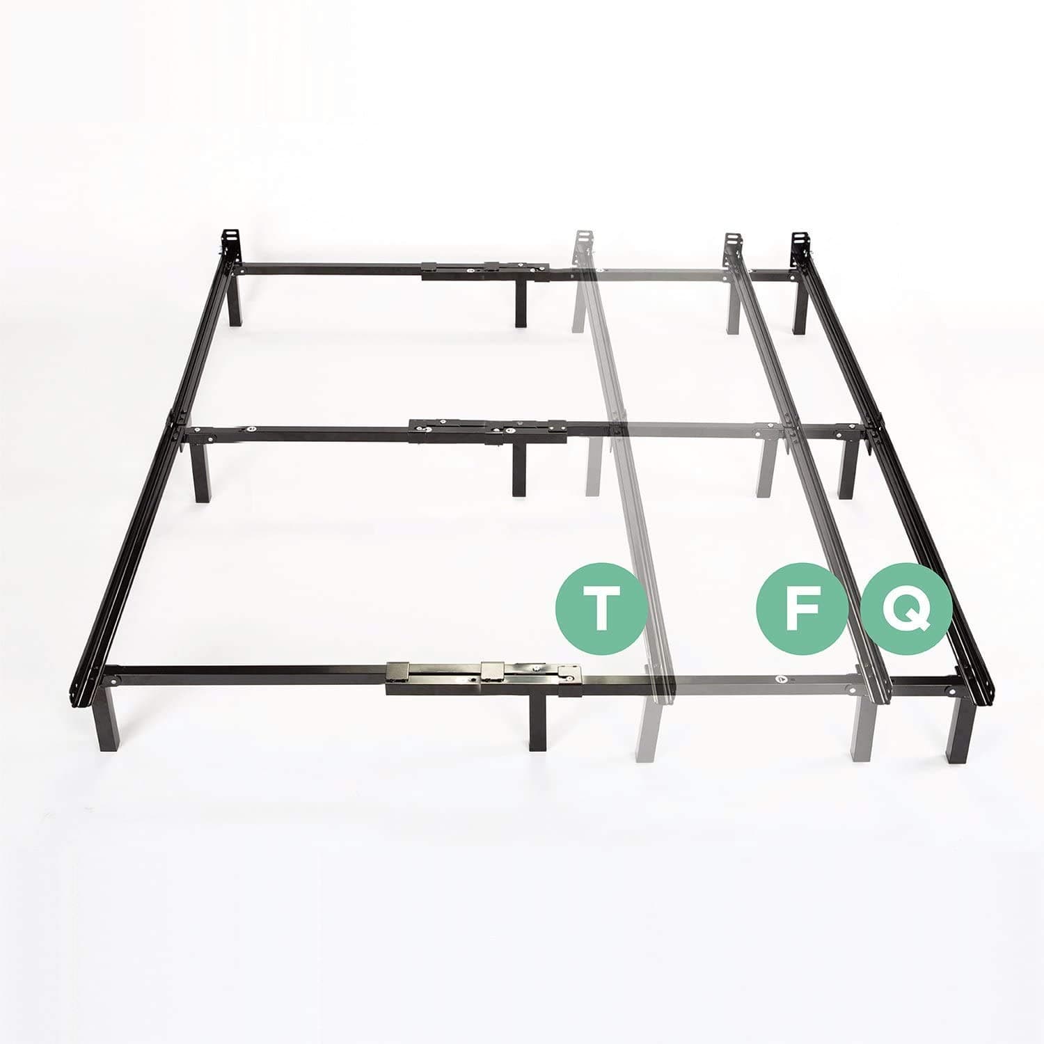 ZINUS Compack Metal Adjustable Bed Frame / 7 Inch Support Bed Frame for Box Spring and Mattress Set, Twin/Full/Queen