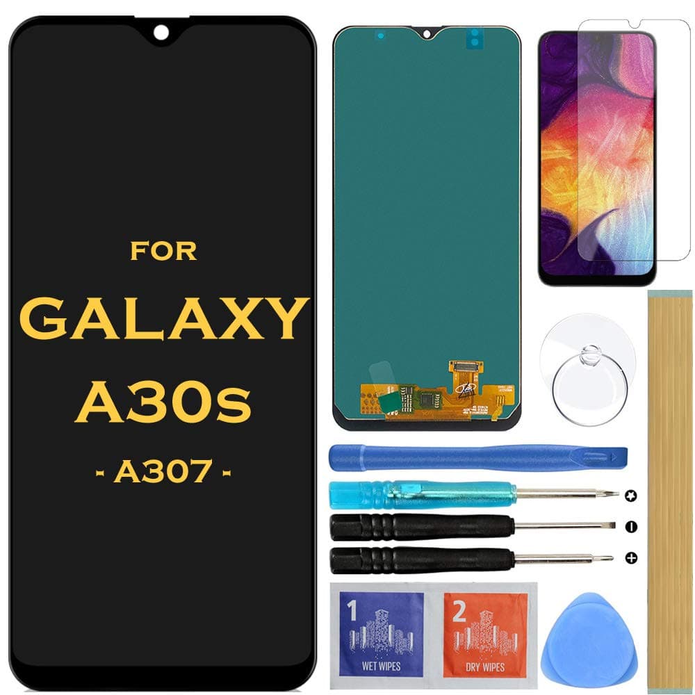 Screen Replacement LCD Display Touch Digitizer Assembly for Samsung Galaxy A30S 2019 A307 SM-A307F A307FN A307G A307GN 6.4" (Black)