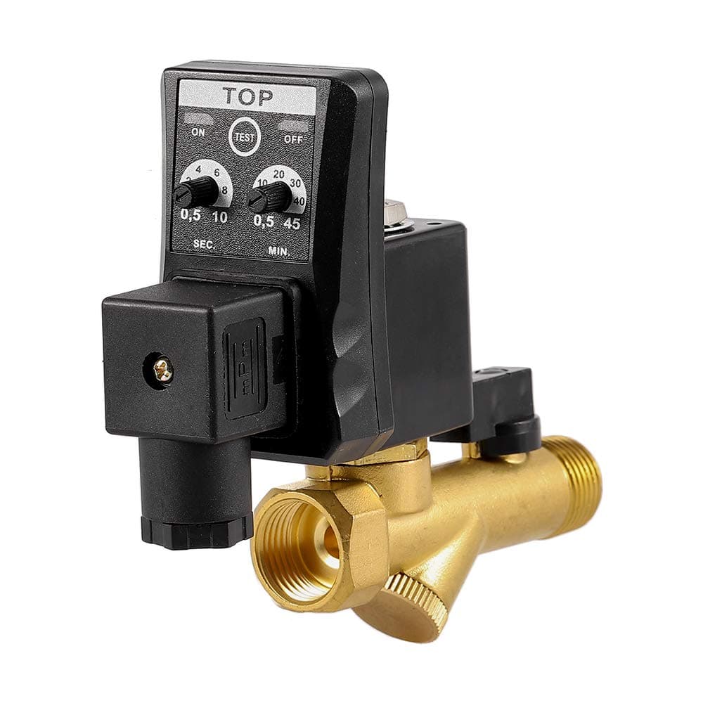 DC 24V 1/2" Automatic Electronic Timed Drain Valve for Filter Separator Dryer Gas Tank