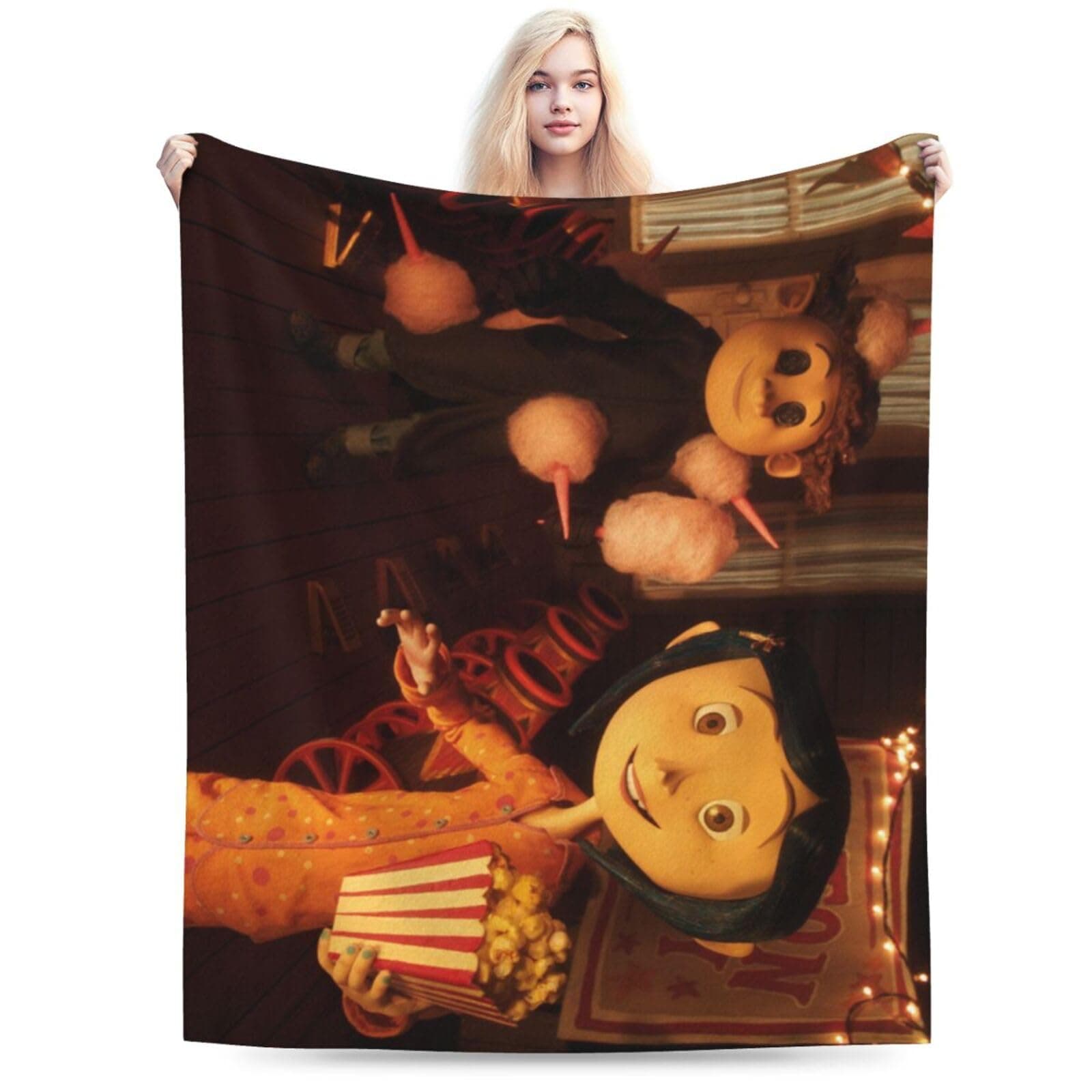 Horror Blanket Soft Throw Blanket Warm Cozy Plush Blankets Thin Bed Couch Decor for Wife Husband Adult Nap Bedroom Office All Season Birthday Gifts 40"X30"