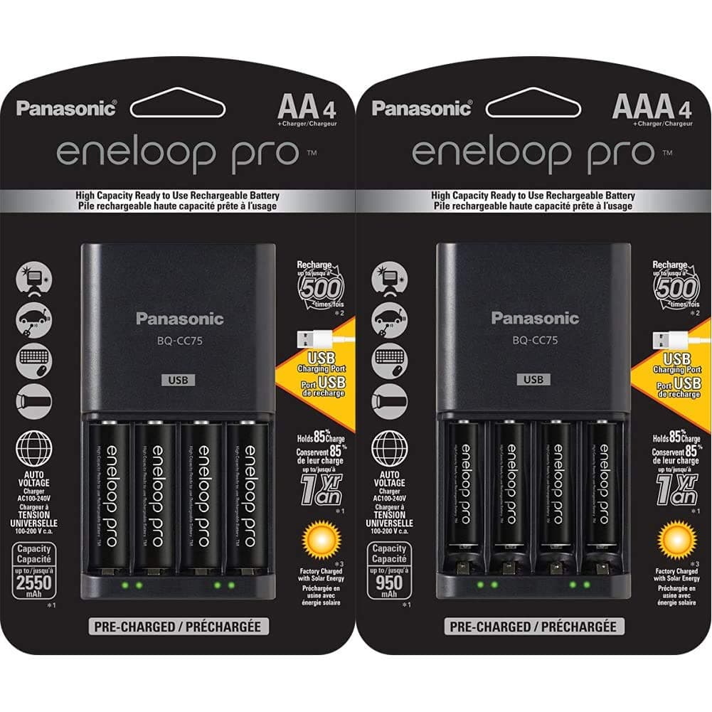 Panasonic eneloop pro Advanced Battery Charger Bundle with AA and AAA Batteries