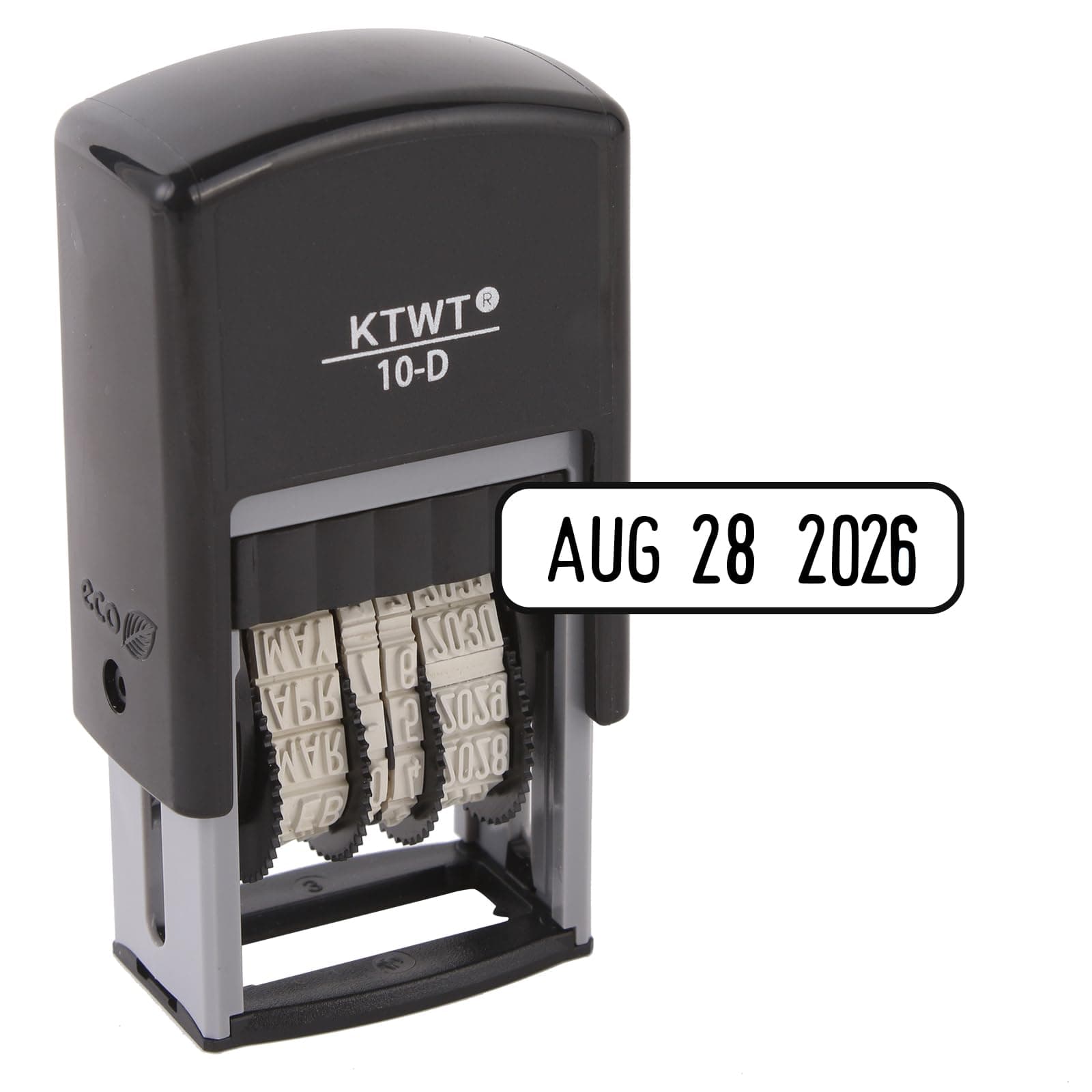 Date Stamp, Self-Inking Date Stamps, US Format MMM-DD-YYYY, Black Impression – 3/4" x 1", Self-Inking Date Stamp for Marking Office documents, Legal Papers, Bills, Mail, Teachers Correcting Homework