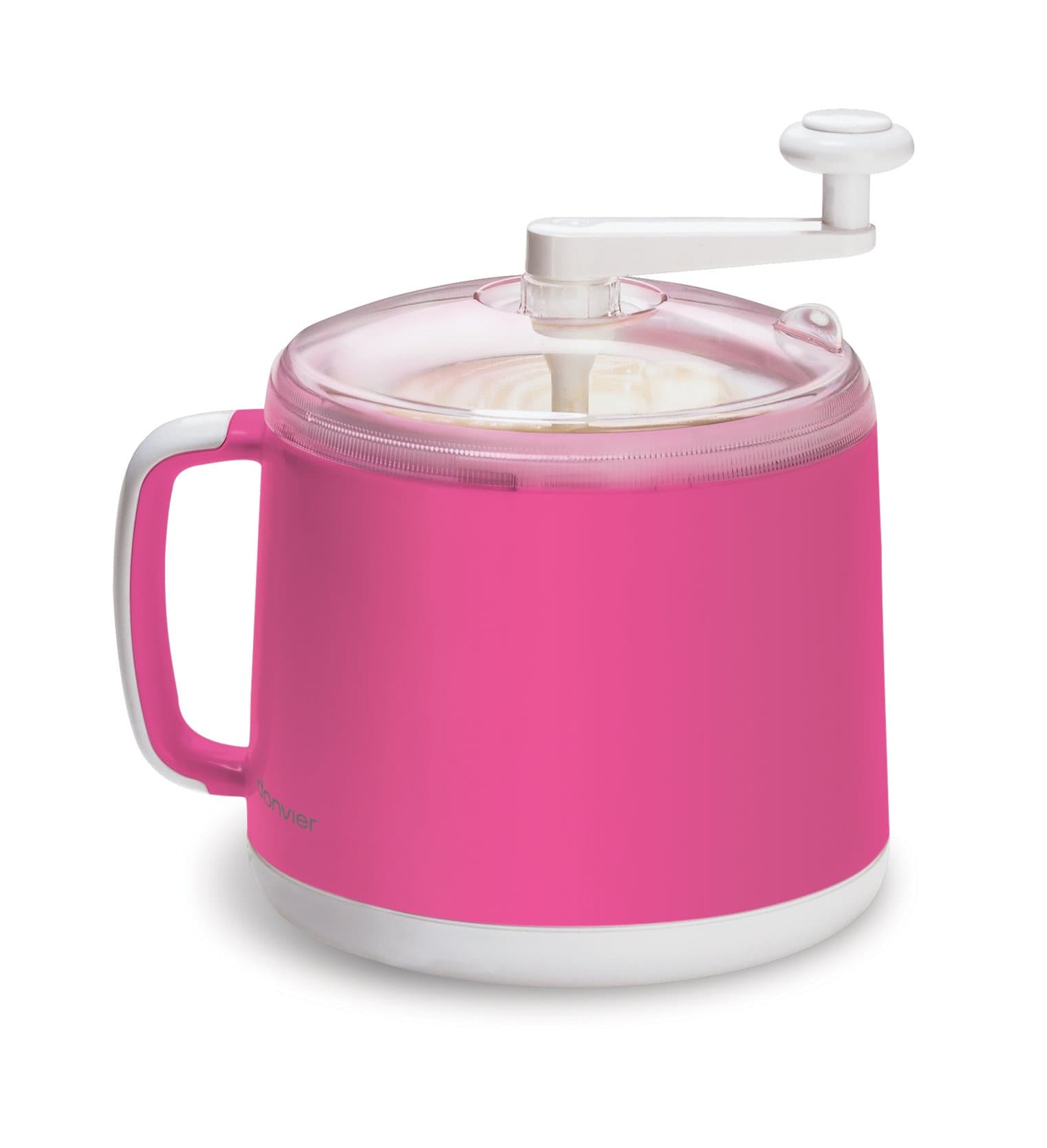 Donvier Manual Ice Cream Maker, 1-Quart, Pink
