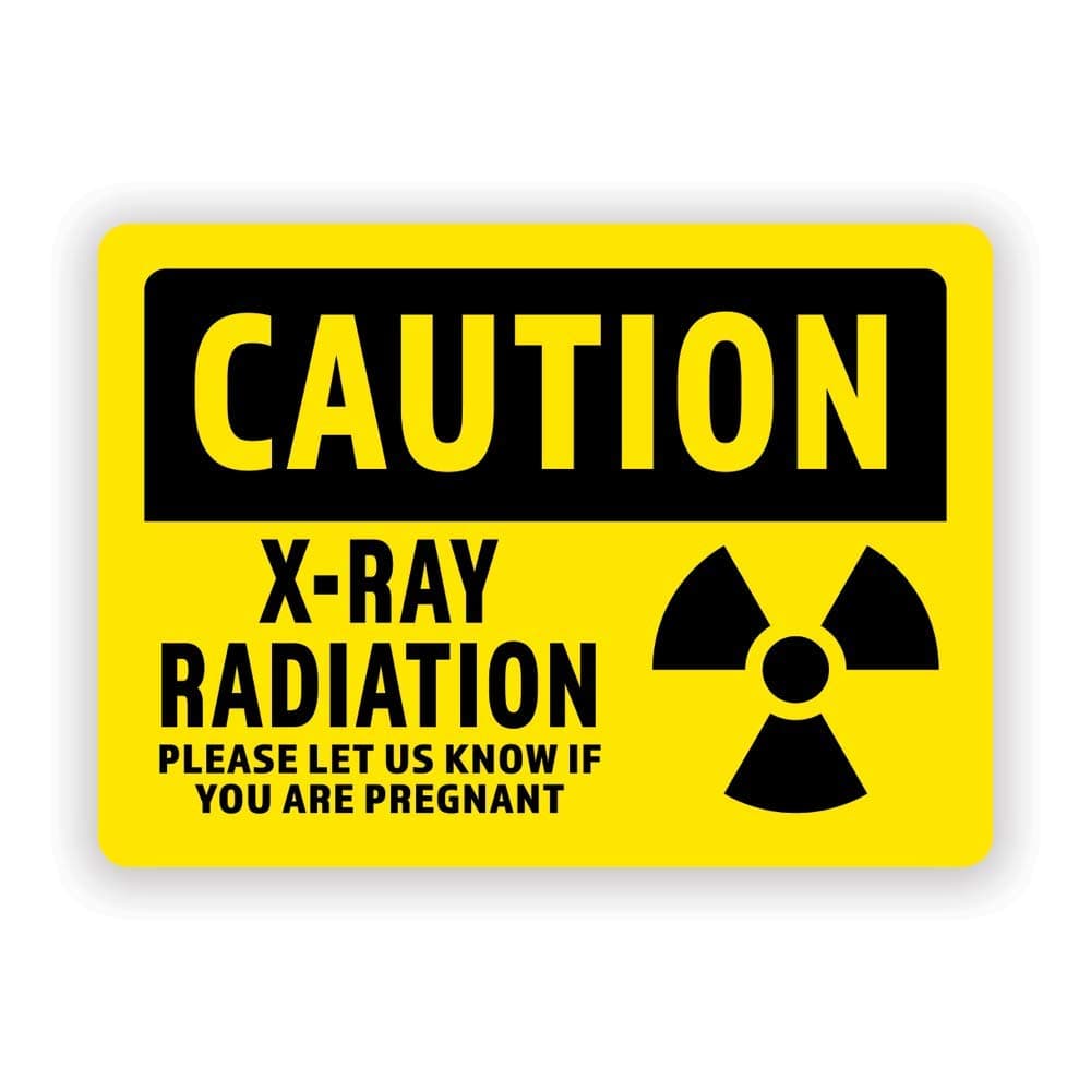 Decals, Home Décor, & More 2-Pack Caution X-Ray Vinyl Decal Sticker | 7-Inch by 5-Inch | Premium Quality Vinyl Decal | Laminated with UV Protective Laminate | PD2726