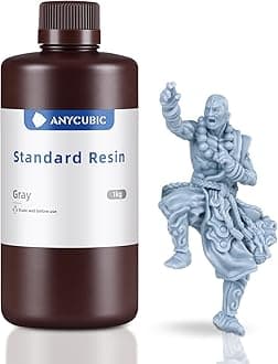 ANYCUBIC 3D Printer Resin, 405nm High Precision Fast Curing UV Photopolymer Resin for LCD 3D Printing, 1kg Grey