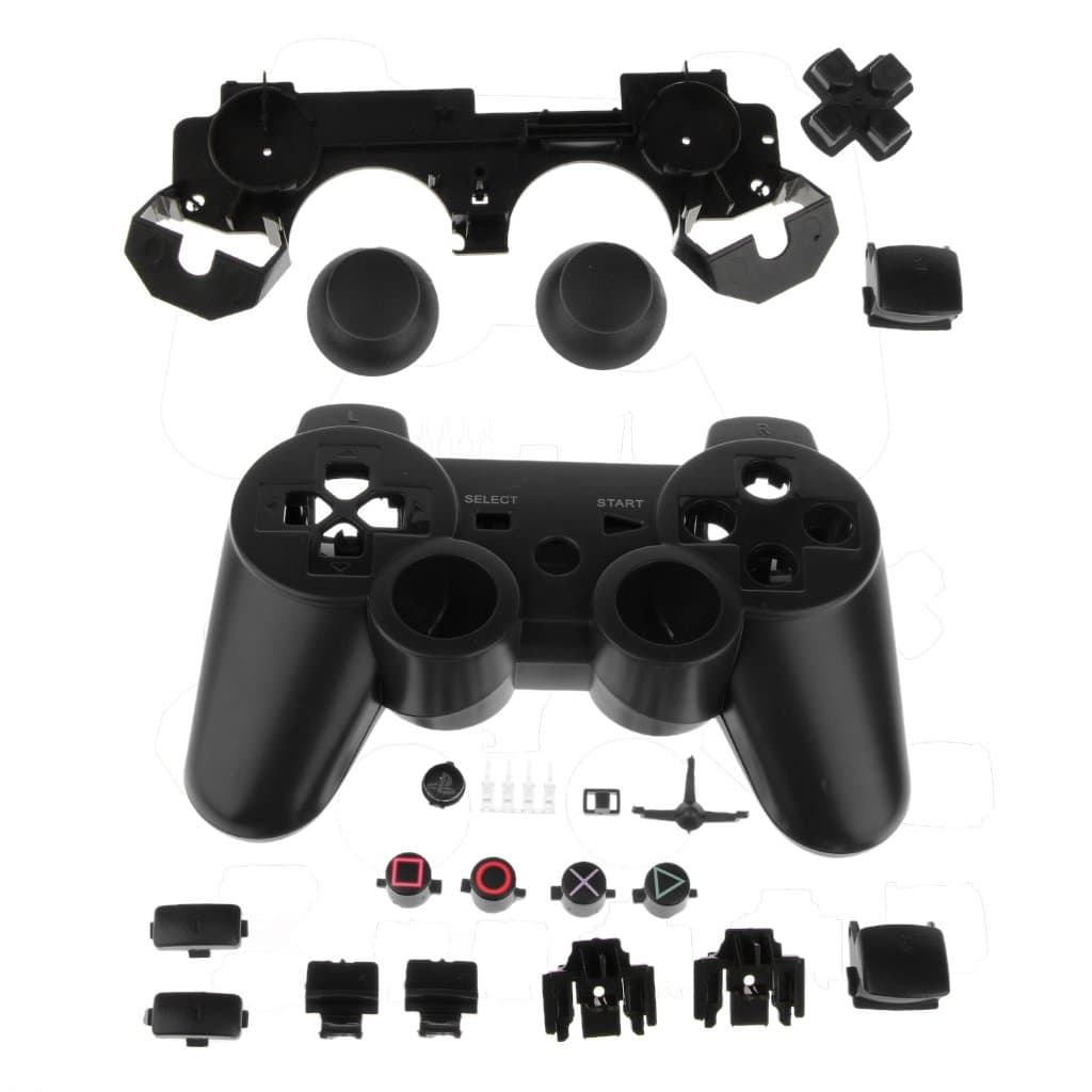 Magideal Replacement Full Housing Shell Case Mod Kit for PS3 Controller-Black