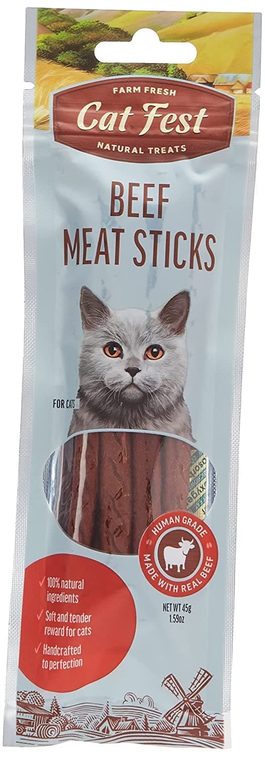 Cat Fest Meat Sticks Beef For 45G