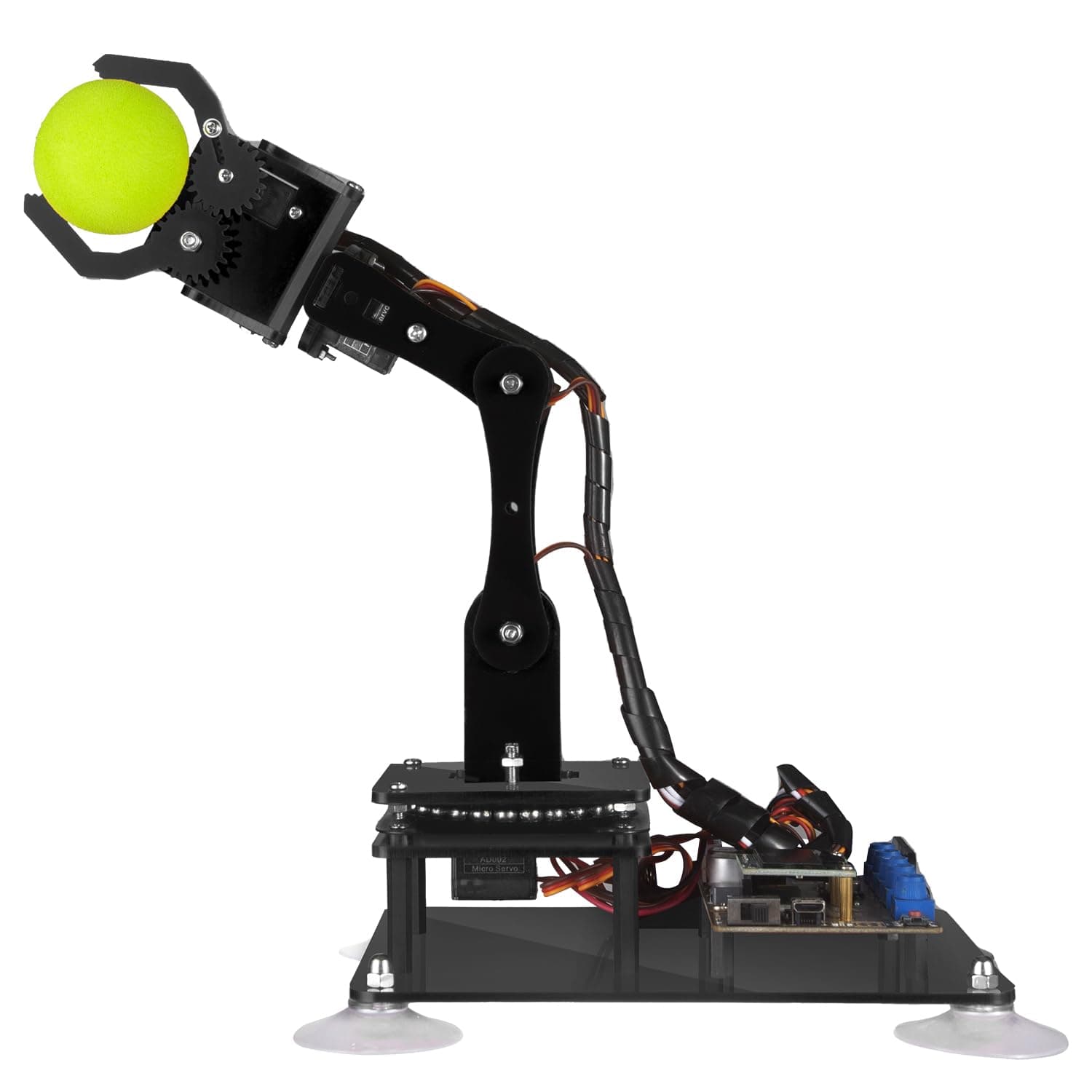 5-DOF Robot Arm Kit - DIY Coding STEM Robotics Arm with OLED Display, Arduino IDE Compatible, USB & Infrared Connectivity