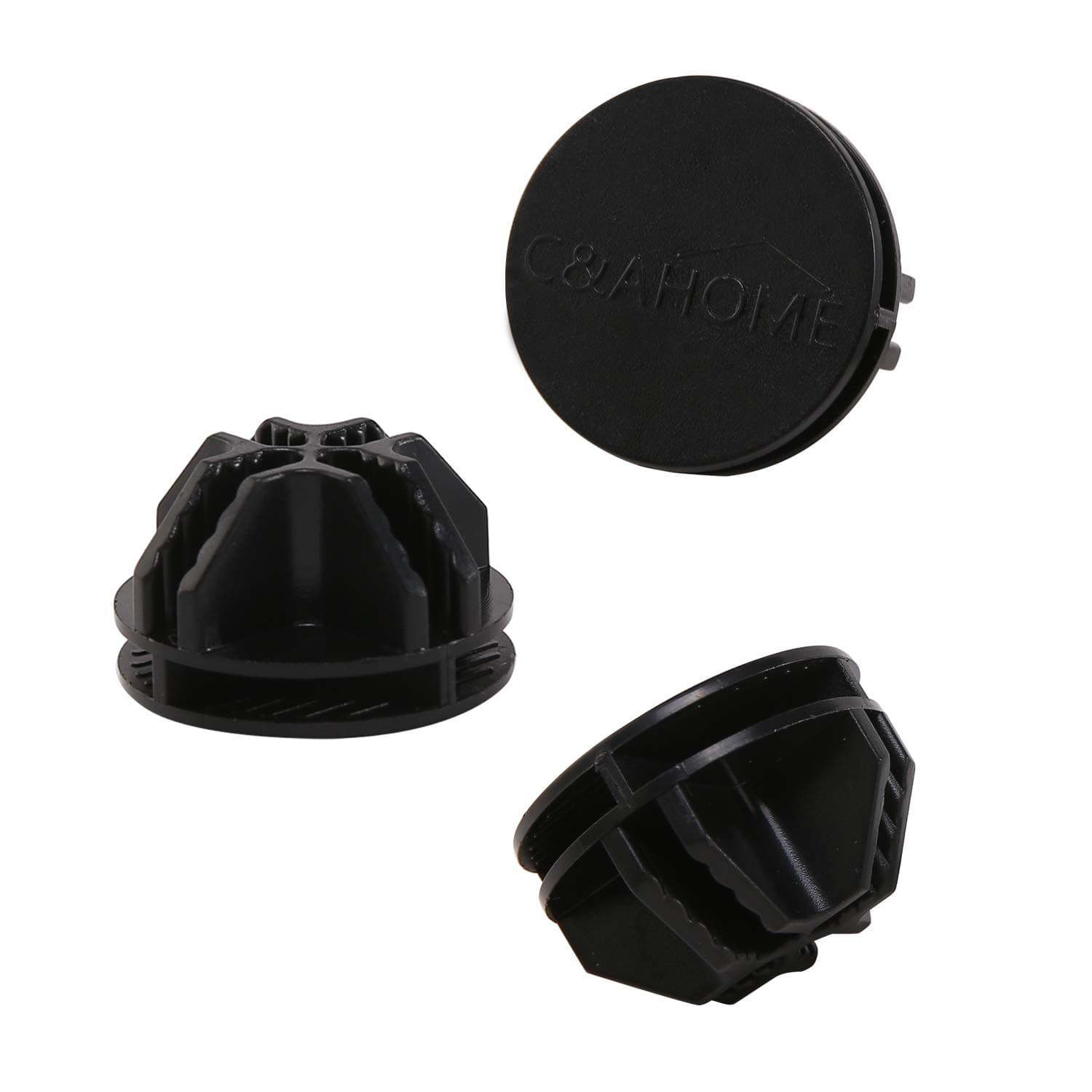 C&AHOME 24 pcs Wire Cube Plastic Connectors for Cube Storage Modular Closet Organizer and Metal Grid Shelving Unit Black