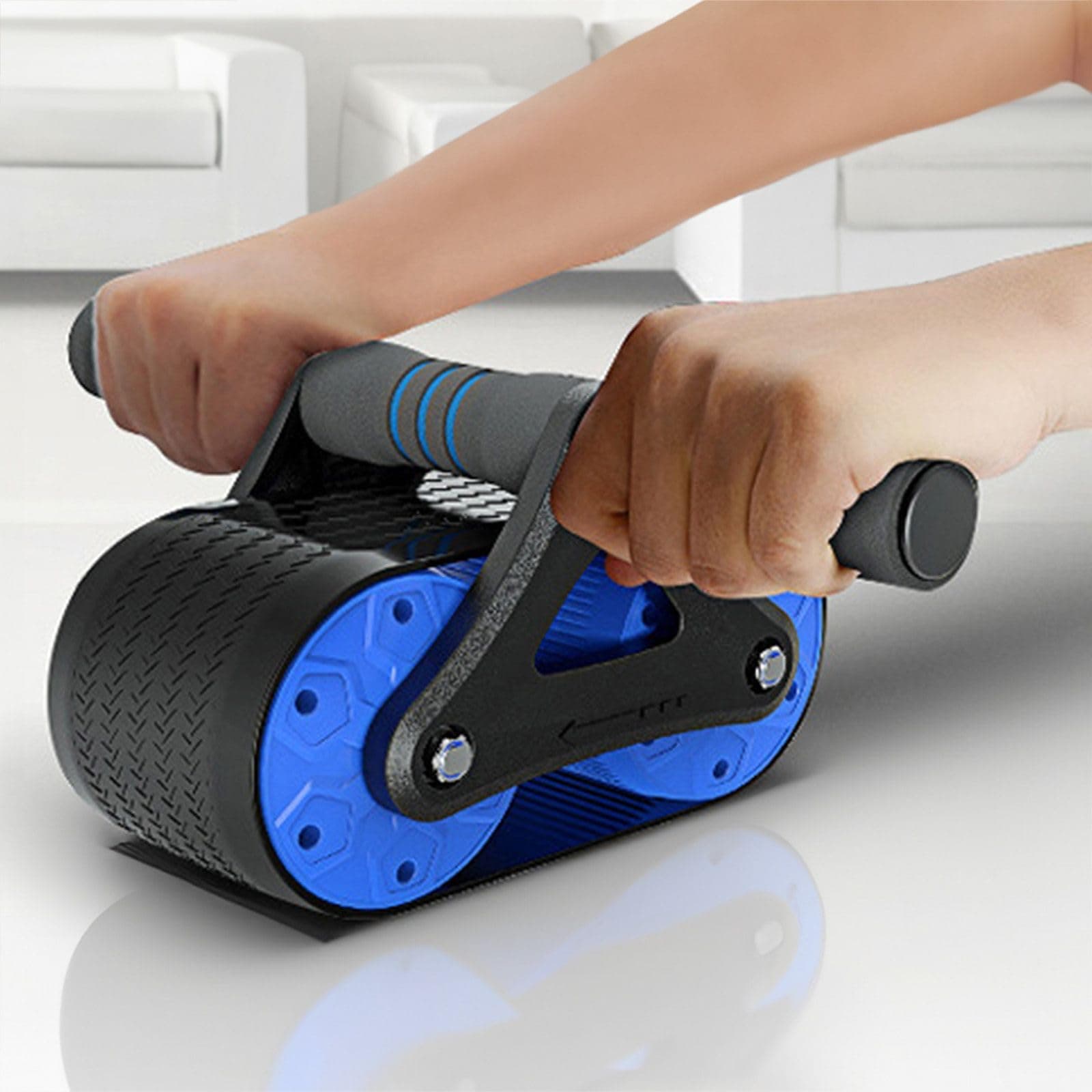 Springback Wheels Roller Domestic Abdominal Exerciser Push Up Training Mute Fitness Equipment Eco Friendly Plastic Non Slip Automatic Rebound Compact Size