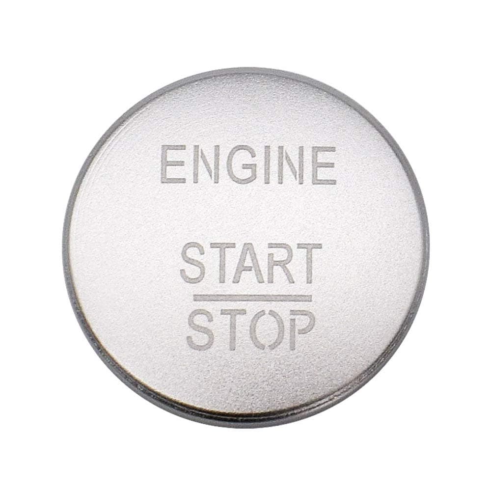 Ceyes Silver Car Engine Start Stop Button Cover Push to Start Button Ignition Start Button Cover Start Button Cover for Mercedes Benz A B C GLC GLA CLA ML GL Class W176 W246 W205 X 253 X156 C117