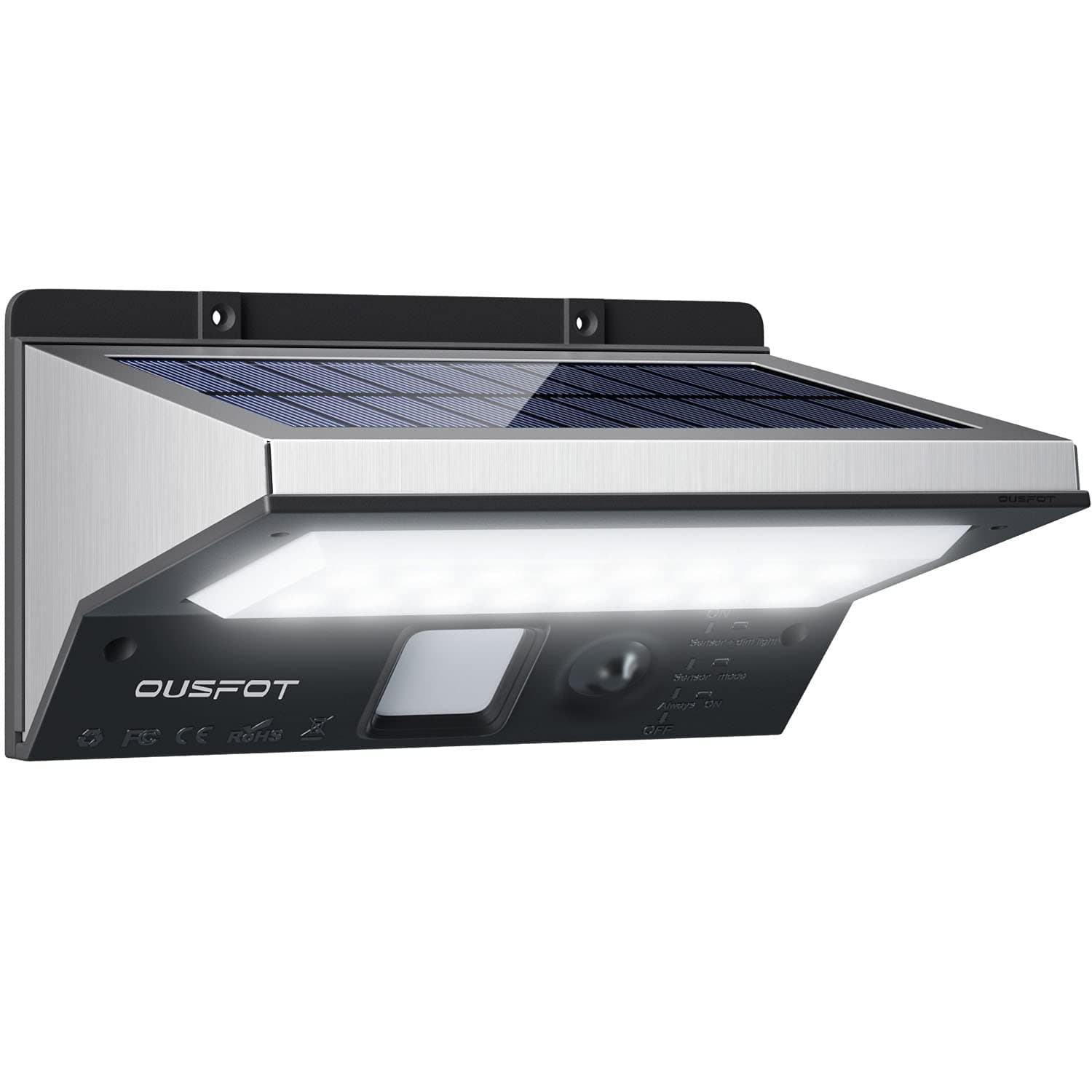 OUSFOT Solar Lights Outdoor Motion Sensor 21 LED 3 Modes Wireless Waterproof Security Solar Powered Lighting Super Bright 120 Degree Wide Angle Sensor Light (1 Pack)