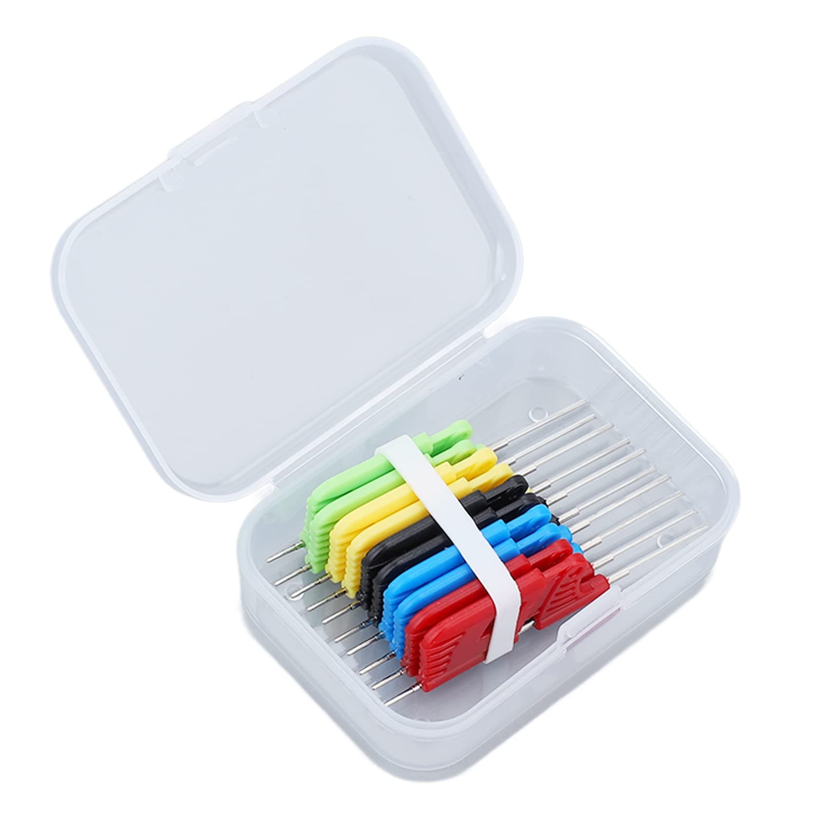 Chip Testing Hook, Different Colours 40V 2A 10Pcs PP Alloy IC Test Clip Set for Working