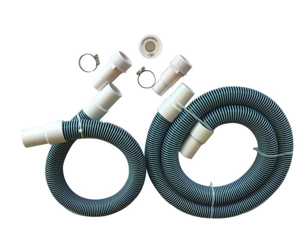 FibroPool Professional Pool Filter Hose Replacement Kit – 1.5" 3 Foot and 6 Foot Hoses with Reinforced Cuffs, Adapters, Clamps & PTFE Tape – Durable, Leak-Resistant, Universal Compatibility