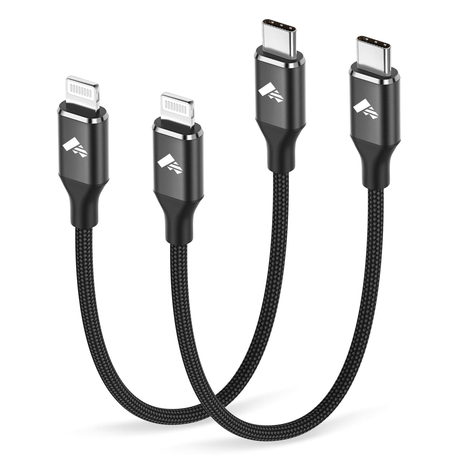 USB C to Lightning Cable [Apple MFi Certified] 2Pack 1FT iPhone Fast Charger Cable Power Delivery Type C Charging Cord Compatible with iPhone 14 13 12 11 Pro Max X XS XR 8 7 6s Plus SE，Black