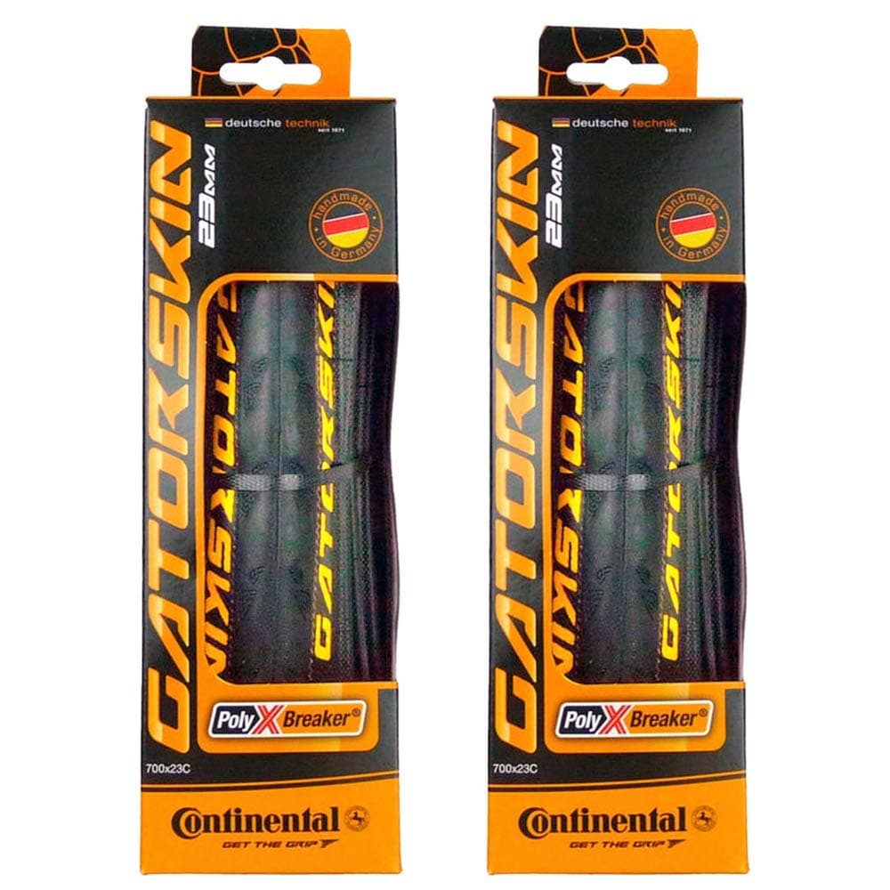 Continental Gatorskin - Road Bike Tire | Tough Urban & Touring Tire for Daily Riding - PolyX Breaker, Duraskin, 2 Pack