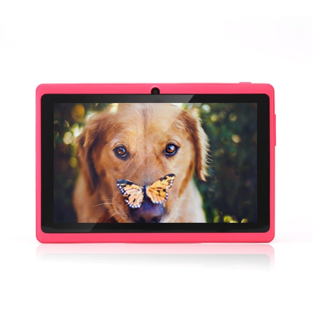 JEJA 7-Inch Android 4.4 Kitkat Google Tablet PC Allwinner A33 1.5GHz Quad-Core Capacitive Touch Screen Dual Cameras Bluetooth WiFi 512MB DDR3 8GB, Pink
