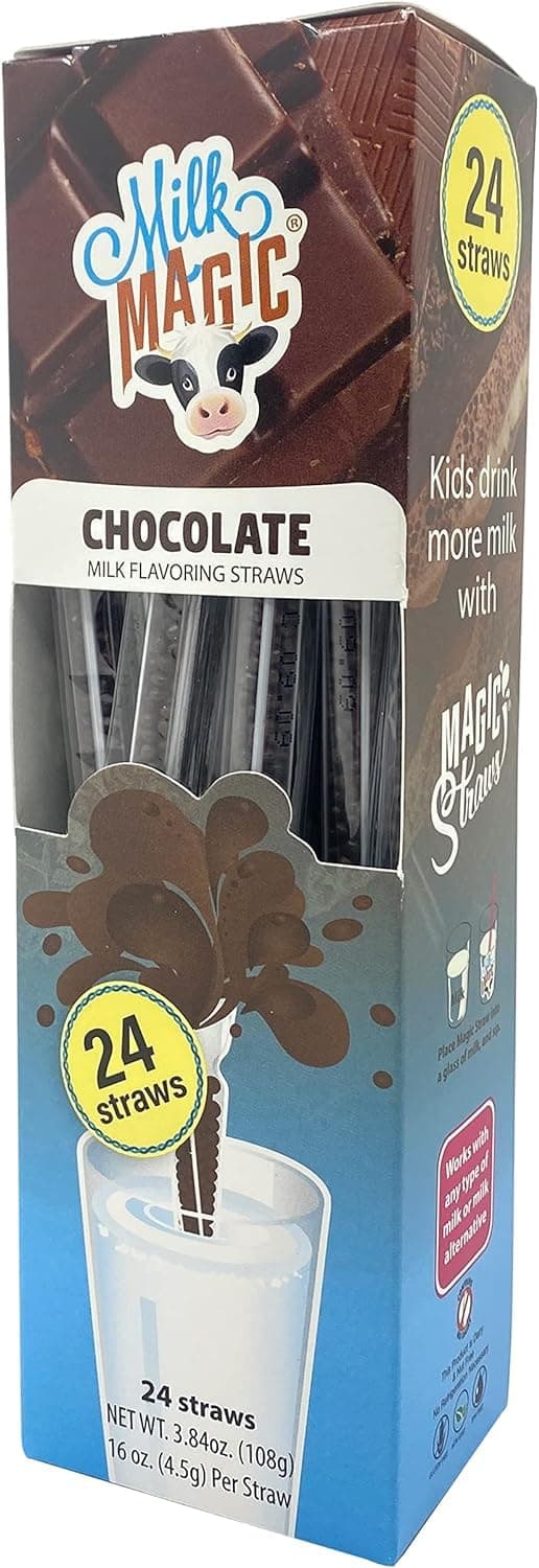 Milk Magic Flavoring Straws, Value Pack Chocolate, 24 Count