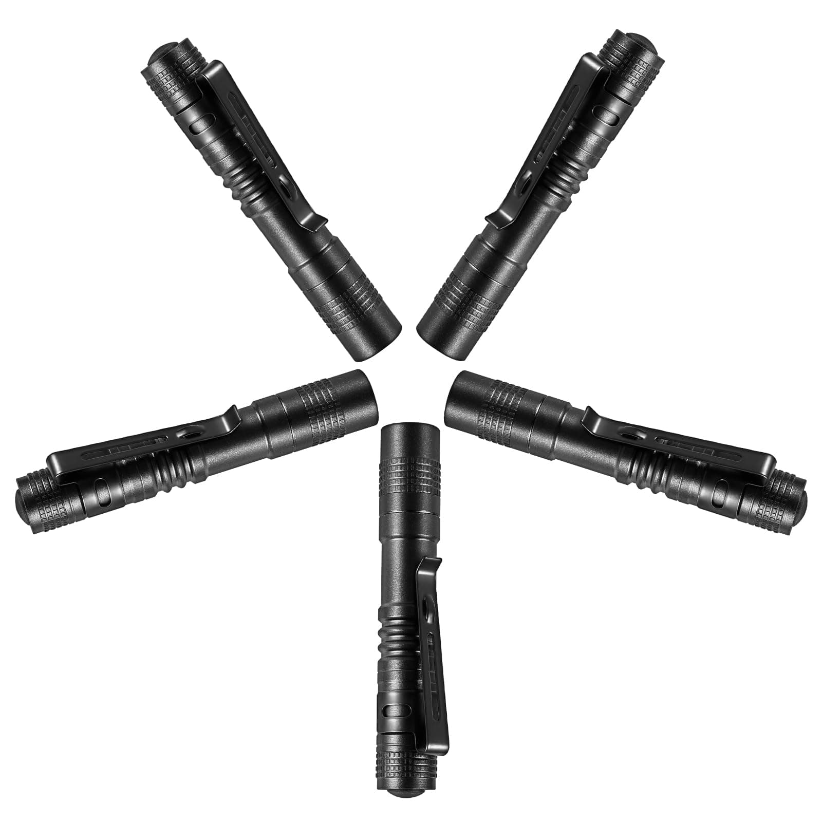 LED Mini Pocket Flashlight 5PCS Pen Light Flashlight with Clip,Small Pen Flashlights for Inspection Work Repair,Hiking Emergen