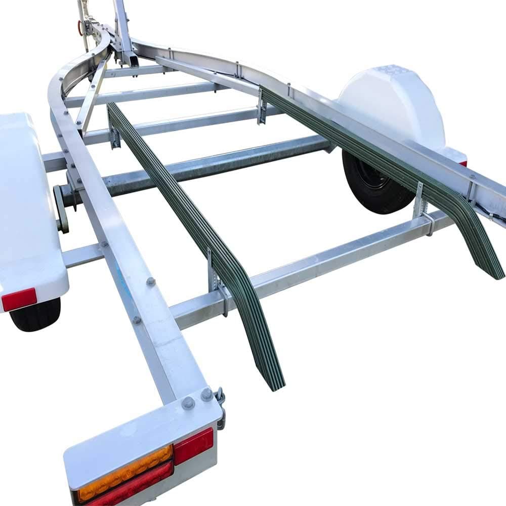 Roxom Boat Trailer Bunks with 45 Degree Bends Plastic. Replacement 5 & 6 Foot Bunks. Camouflage Green. Carpet Replacement Slides. Aluminium Boat Hulls. Fishing, Jon, Kayaks, PWC, Air.