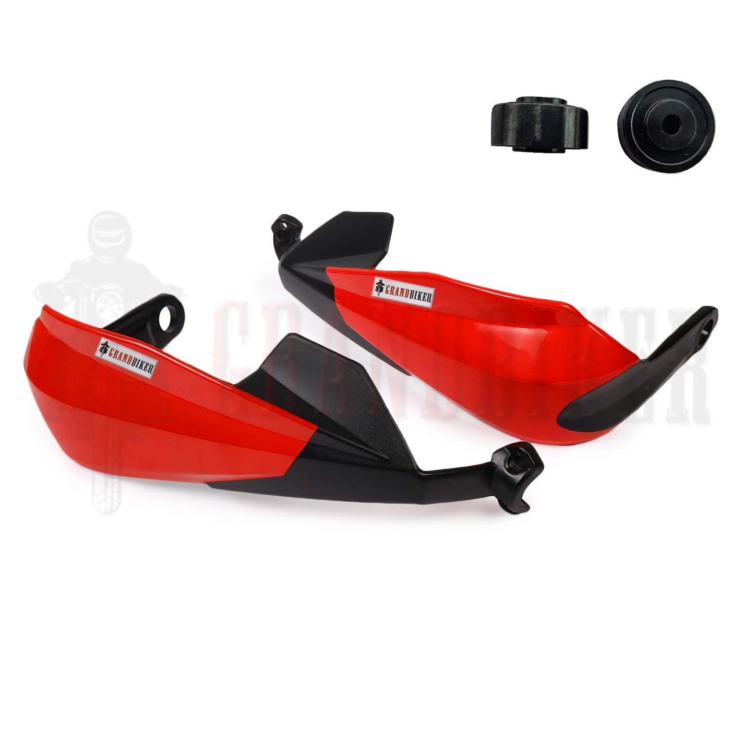 Grandbiker Hand Palm Protector Wind Deflector Lever Protector/Unbreakable Scratchproof Handguard for Bajaj Pulsar NS200 (Red)