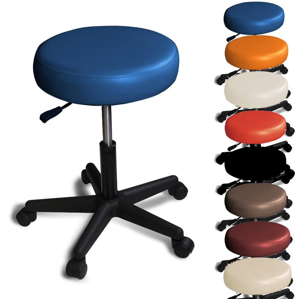 Rolling Stool/Bar Stool Wheels Adjustable Height 360 ° Rotatable Work Stool Practice Stool