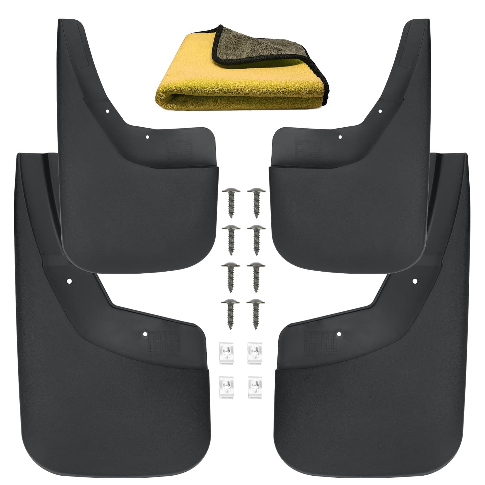 Mud Flaps Compatible with Chevy Silverado 2014-2018 Mud Guards Splash Guards Tire Protector Mudguard No Drilling Required Mudflaps Accessories